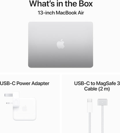 Apple 2024 MacBook Air (13-inch, Apple M3 chip with 8‑core CPU and 8‑core GPU, 8GB Unified Memory, 256GB) - Midnight