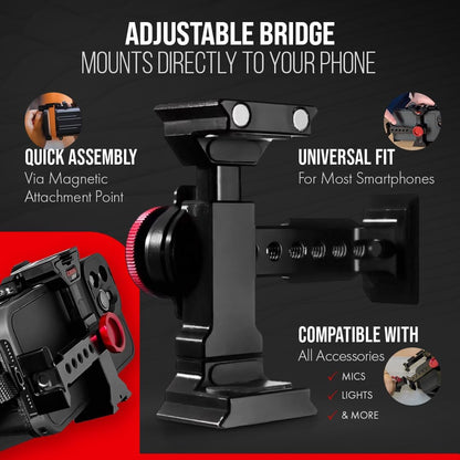 Zacuto Director’s Rig | Smartphone Video Rig with Smart Z Finder, Director’s Grip, Accessory Rail, Bridge, Diopters & Anti-Fog Shields | Filmmaking & Content Creator Accessories for Mobile Phones