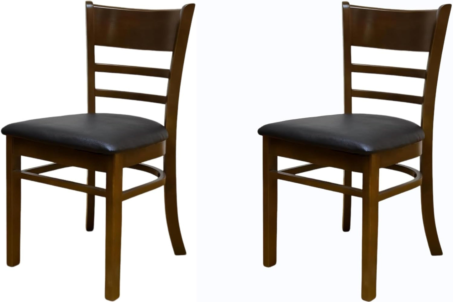 Dining Chair with Solid Wood Frame and Legs,PU Laether Seat Material,for Living Room, Kitchen,Restaurant (four chairs)