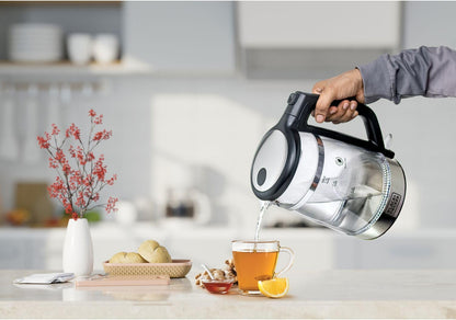 BLACK+DECKER Glass Kettle Double Wall 1.7L 2200W - GK220-B5, by BLACK+DECKER