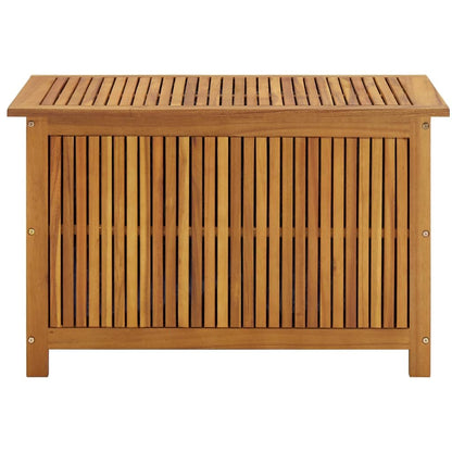 vidaXL Solid Acacia Wood Garden Storage Box Home Outdoor Patio Furniture Wooden Entryway Hallway Storage Box Bench Organiser Brown