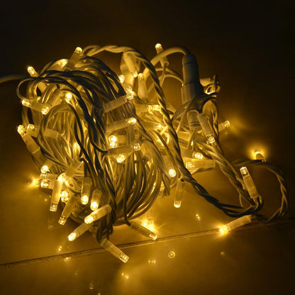 BPA® 100 LED String Lights with Clear Wire, Plug-in Fairy Twinkle Lights for Christmas, Diwali, Ramadan, New Year, and Event Decoration