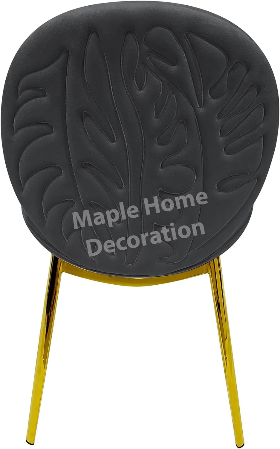 Maple Home Velvet Dining Chair Upholstered Comfortable Cushion Armless Chair Dining Living Room Furniture (Green)