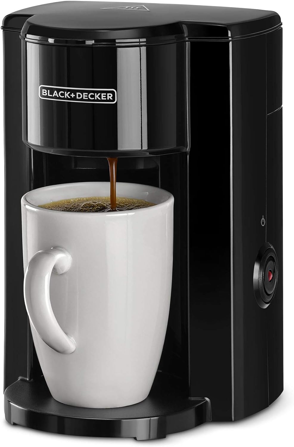 BLACK+DECKER 350W Coffee Maker/Coffee Machine 1 Cup 124ml Water Tank Capacity With Mug And Auto Shutoff, For Drip Expresso Black DCM25N-B5