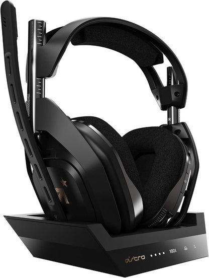 ASTRO Gaming A50 Wireless + Base Station Gen 4 - Compatible with PlayStation® 4, 5, PC - Black/Silver