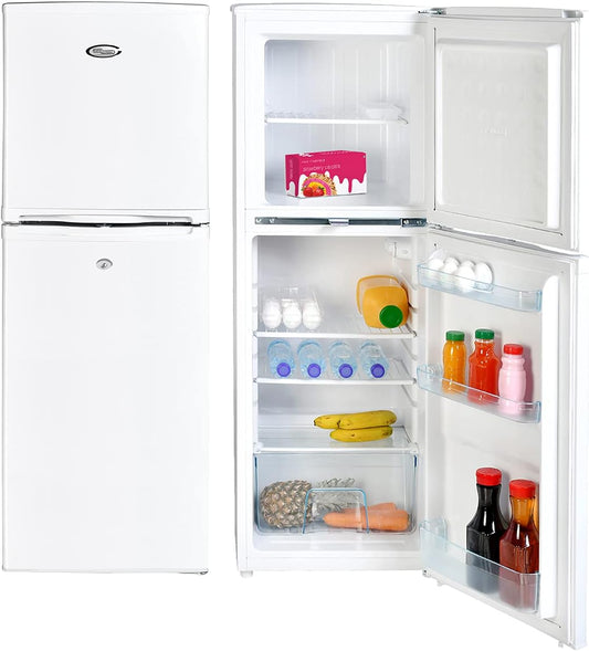 Super General 190 Liters Gross Compact Double Door Refrigerator-Freezer, Reversible door, Tropical Compressor, White, SGR-198-H, 48 x 53 x 137 cm, 1 Year Warranty