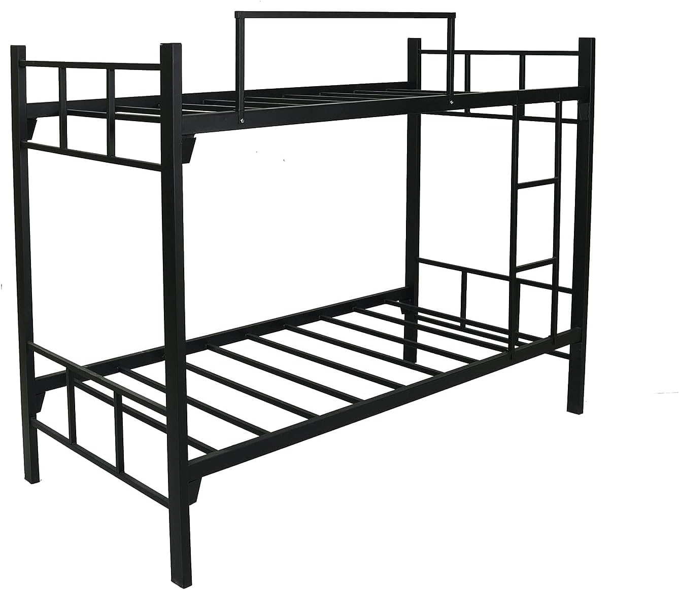 RIGID Steel Bed With Heavy Duty Metal Platform (Single Bed, Black)