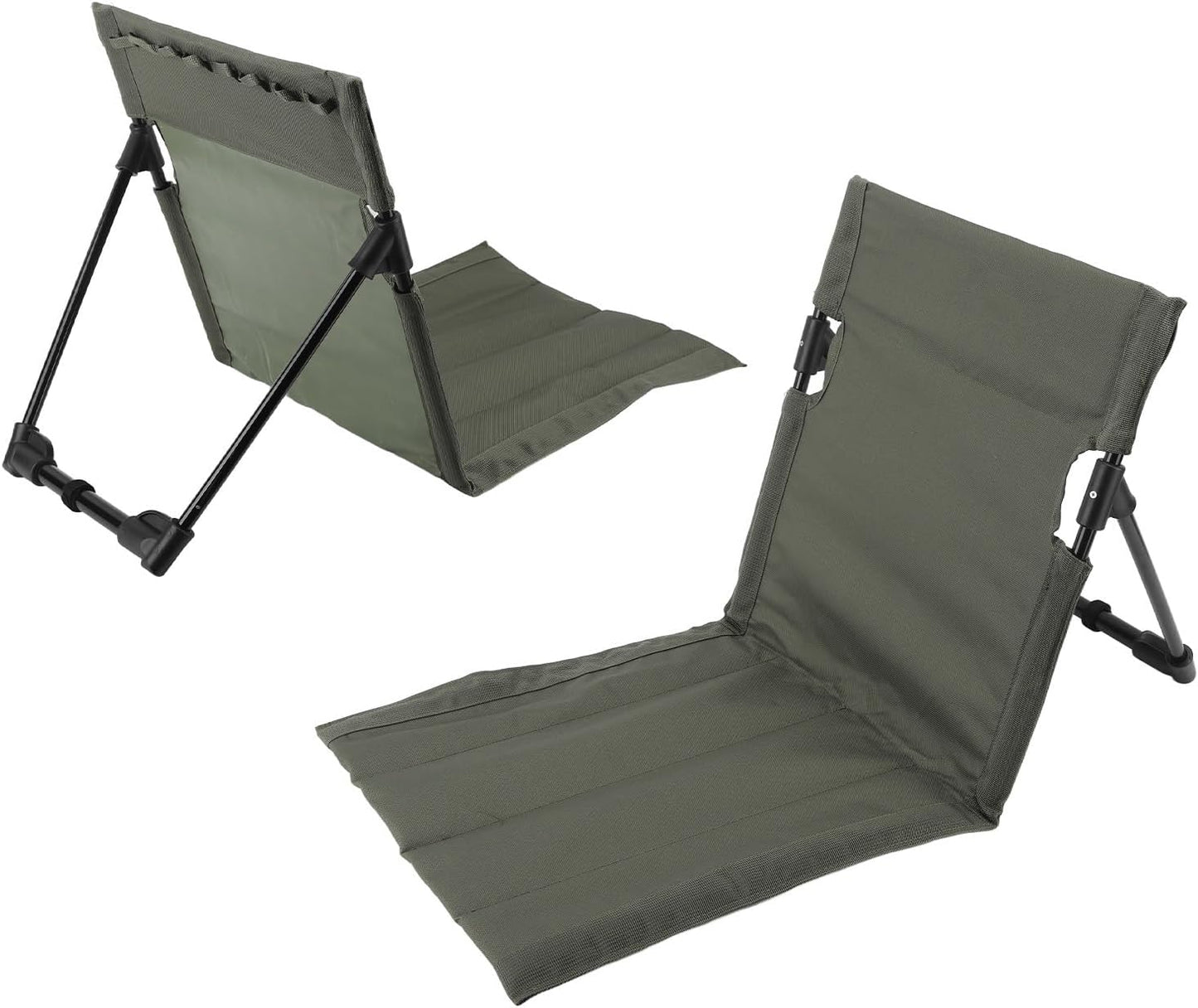 Folding Chaise Lounge Chair, Outdoors Beach Lounger with Adjustable Backrest, Portable Sun Tanning Chairs, Cozy Reclining Lounge Chair for Outside Beach, Yard, Patio, Pool, Deck