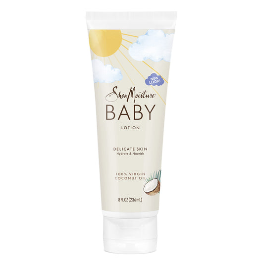 SheaMoisture Baby Lotion Coconut Oil for Baby Skin 100% Virgin Coconut Oil Baby Lotion Clear Skin Moisturizer 8 oz