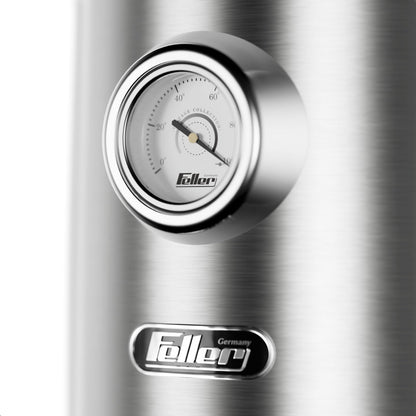 Feller Germany, Retro Style 1.7L Kettle with Thermometer, 2200 W, Stainless Steel Body, STRIX Controller, Dry Boil & Automatic Switch-Off, EK200, 2Y Guarantee-UAE Version (White)