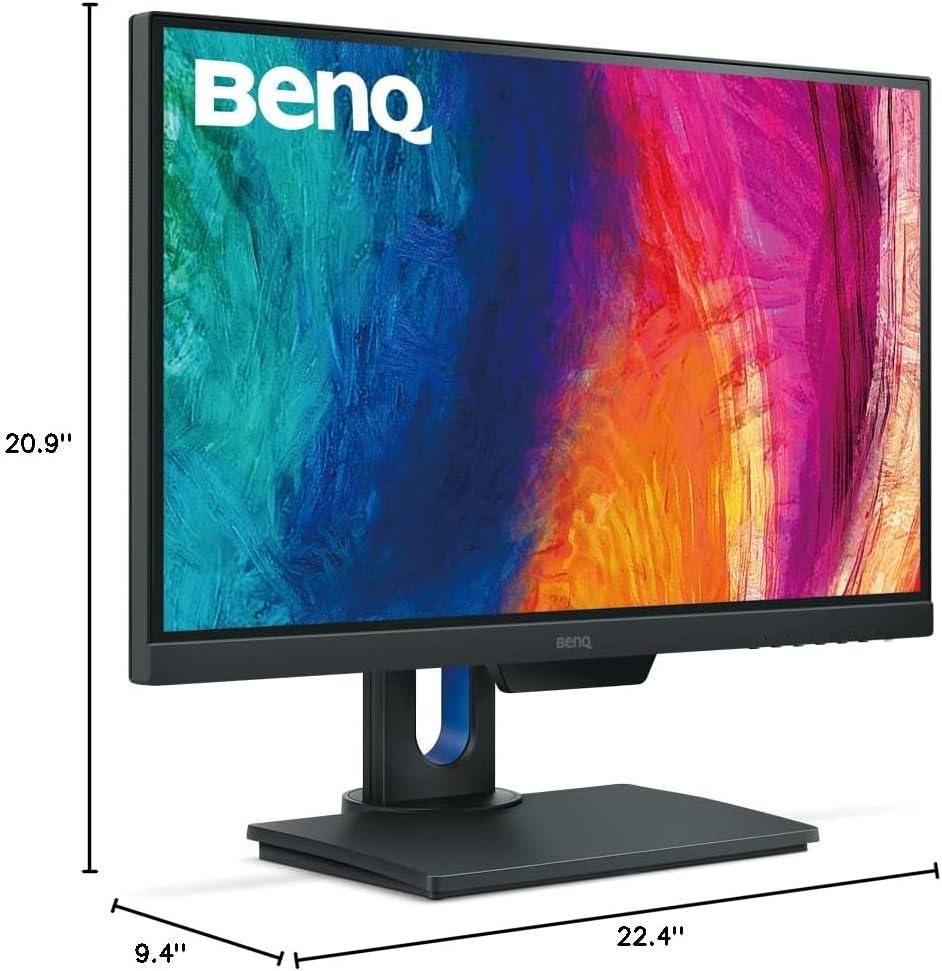 BenQ PD3205U 32 inch 3840 x 2160 4K Designer Monitor, UHD, sRGB, Rec.709,sRGB, HDR10, IPS,USB-C (65W),USB Hub, AQCOLOR, Factory-Calibrated, CAD/CAM Mode,Hotkey Puck G2, KVM, Ergonmic, ICC Sync (Grey)