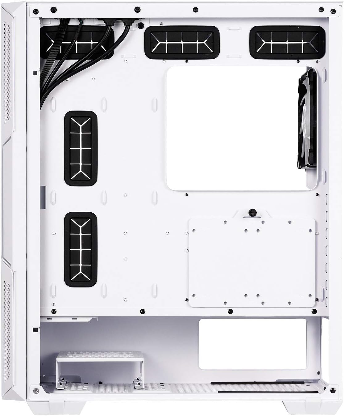 ADATA XPG STARKER Mid Tower PC Chassis, ATX/Micro ATX, Mini ITX, Compact Size, Tempered Glass Side Panel, I/O USB 3.0 Port, White, STARKER-WHCWW, XPG STARKER (WHITE), One size