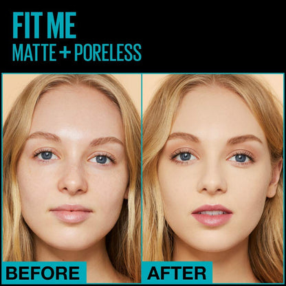 Maybelline Fit Me Matte + Poreless Liquid Oil-Free Foundation Makeup, Soft Tan, 1 Count (Packaging May Vary)