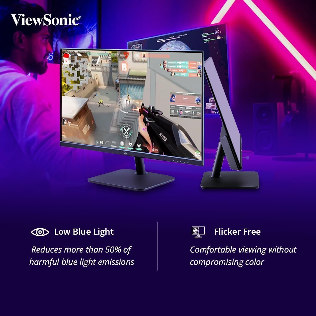 Viewsonic-VA2432-H-24-inch-Monitor-Frameless, IPS panel - Business, Entertainment & Gaming monitor - CaveHubs