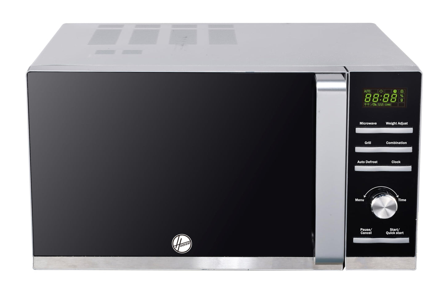 Hoover 25L Digital Microwave with Grill Oven - HMW-M25G-S, 900W Power, Defrost, Grill Function, Digital Button Control, Black