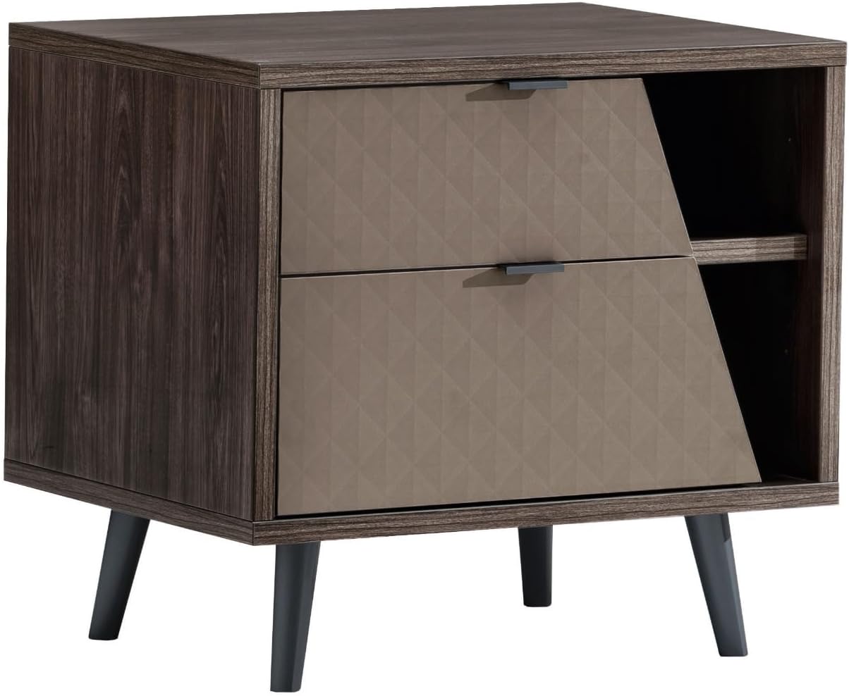 Chattels & More Frida Night Stand Left Karydia Piramis L 60.9 Cm | D 46 Cm | H 56 Cm Grey