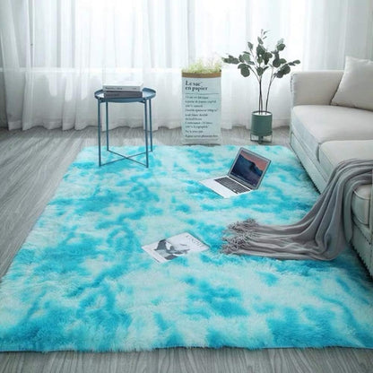 Tinyboy-hbq Area Rugs Shaggy Carpet for Living Room Bedroom Large Fluffy Carpet Modern Non-Slip Mat Multisize Rug Indoor Home Decor (Gray White, 80 x 120 cm)