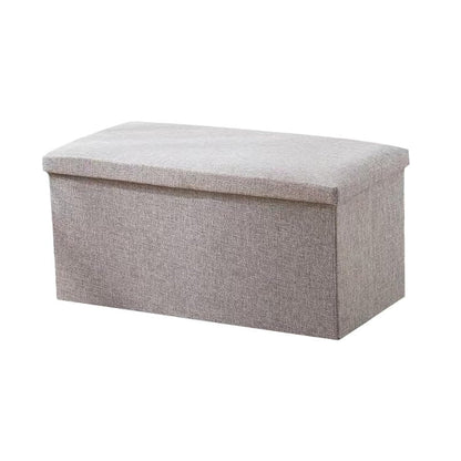 Packingoutlet Thickened Linen Storage Ottoman Bench, 76x38x38cm