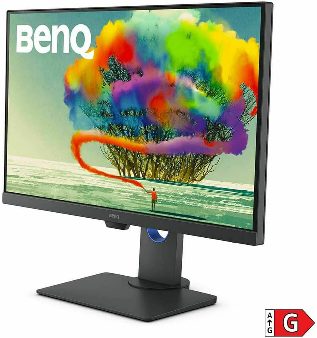 BenQ PD2725U 27 Inch 4K HDR Monitor for Mac/Designers, 3840 x 2160 UHD, IPS, Thunderbolt 3, USB-C(65W), Rec.709, sRGB, Display P3,DCI P3, CAD/CAM, Factory Calibrated, AQCOLOR, USB Hub, KVM, ICC Sync