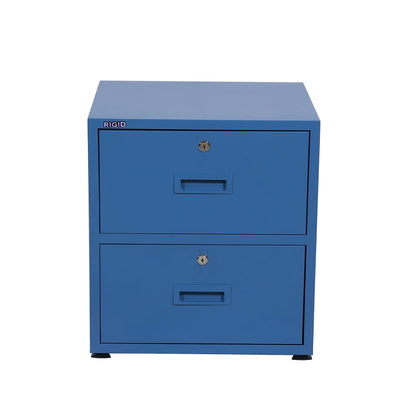 RIGID Steel Vertical Pedestal File Cabinet with 2 Drawers Storage Organizer for Bedroom, Living room, Home and Office