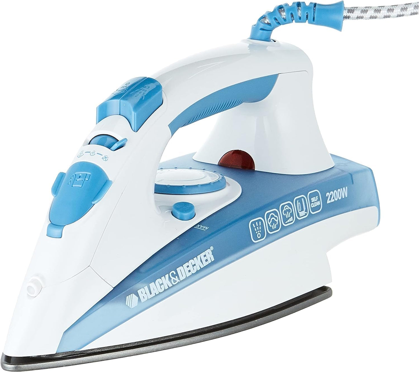 Black & Decker Steam Iron, 2200W, Blue, Model X2000-B5