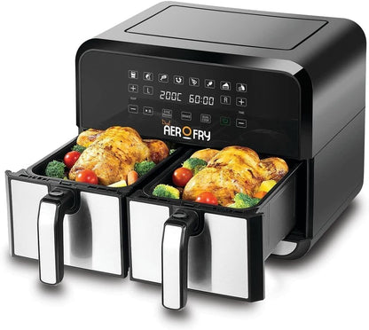 BLACK+DECKER Digital Air Fryer, 1500W, 4L/1.2kg, 360° Hot Air Convection Technology, Temperature & Time Controller, Touch Digital Display, Frying Grilling, Roasting & Baking, A400-B5