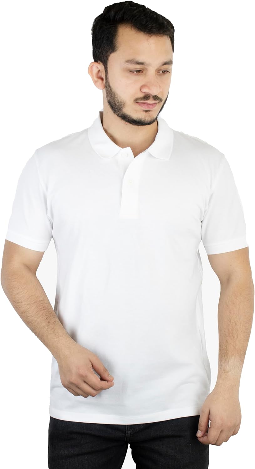 Men's Solid Pique Polo Shirt - Polo Shirt for Men