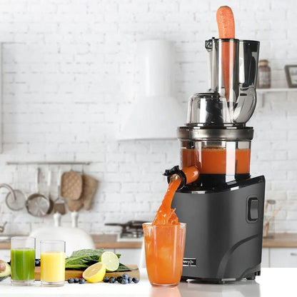 Kuvings Whole Juicer REVO830 Cold Press Slow Masticating Juicer Machines Extra Wide 88mm & 45mm Food Chutes Easy Clean Slow Juicer that Auto-Cut Fruits & Veggies, 5 years manufacturer's warranty