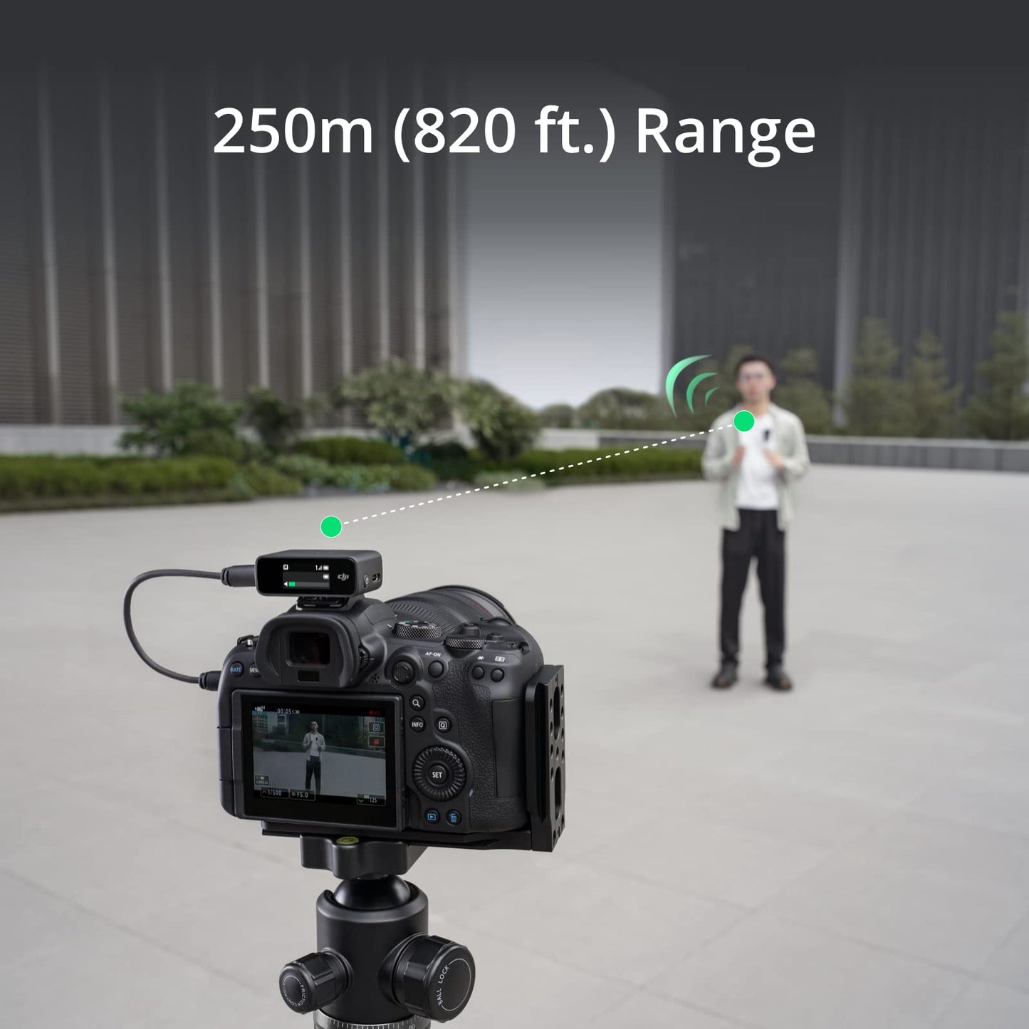 DJI Mic (2 TX + 1 RX Charging Case), Wireless Lavalier Microphone, 250m (820 ft.) Range, 15-Hour Battery, Noise Cancellation Mic for PC, iPhone, Vlogs, UAE Version with Official Warranty Support