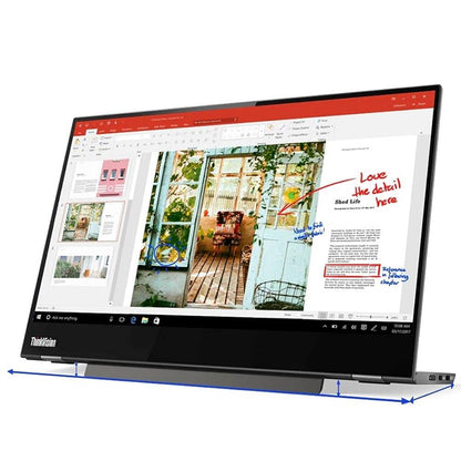 Lenovo Monitor M14 ThinkVision. 14inches LED 1920 x 1080.. Input Connectors. USB 3.1 Type C DP1.2 Alt Mode x 2 Cables Included. USB 3.1 Type C Tilt + Height Adjustable 3 Years, Raven Black - CaveHubs