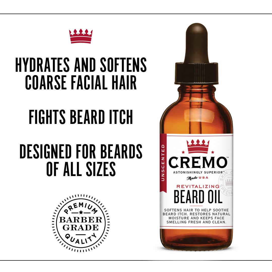 Cremo Beard Oil, Cedar Forest Blend - Restores Moisture, Softens And Reduces Beard Itch For All Lengths Of Facial Hair, 30 ml