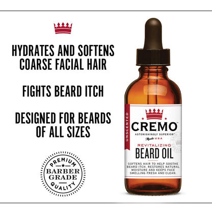 Cremo Beard Oil, Cedar Forest Blend - Restores Moisture, Softens And Reduces Beard Itch For All Lengths Of Facial Hair, 30 ml