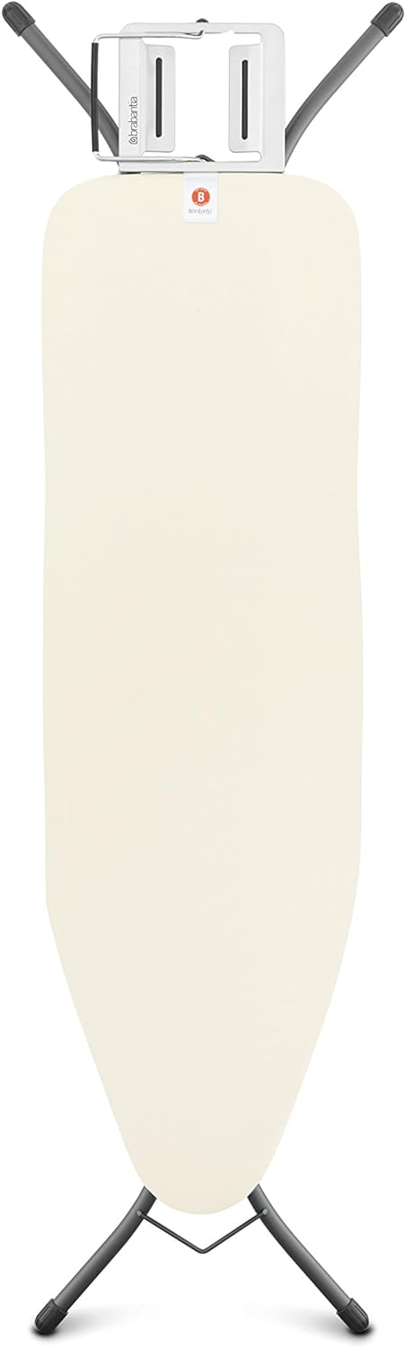 Brabantia 216800 Metallised Silver Ironing Board Cover With 2 Mm Foam, L 110 X W 30 Cm, Size A