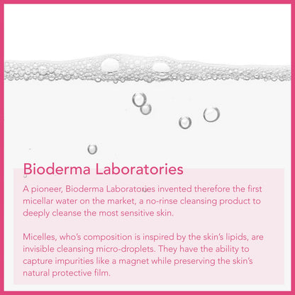 Bioderma Sensibio H2O Soothing Micellar Cleansing Water and Makeup Removing Solution for Sensitive Skin - Face and Eyes - 3.33 Fl Oz (Pack of 3)