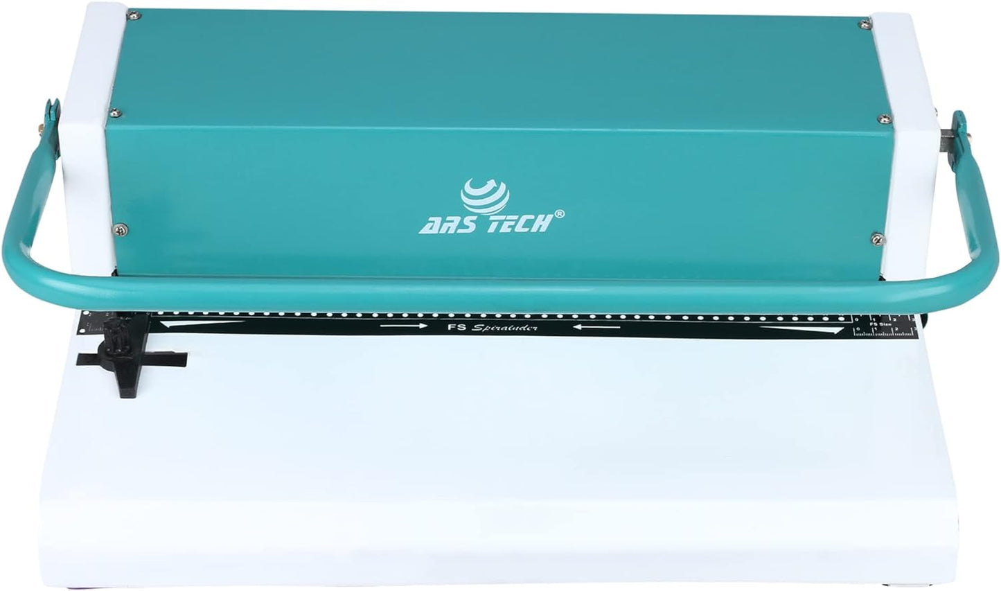 Ars tech A4 39 Holes Spiral Binder Machine (White/Green)