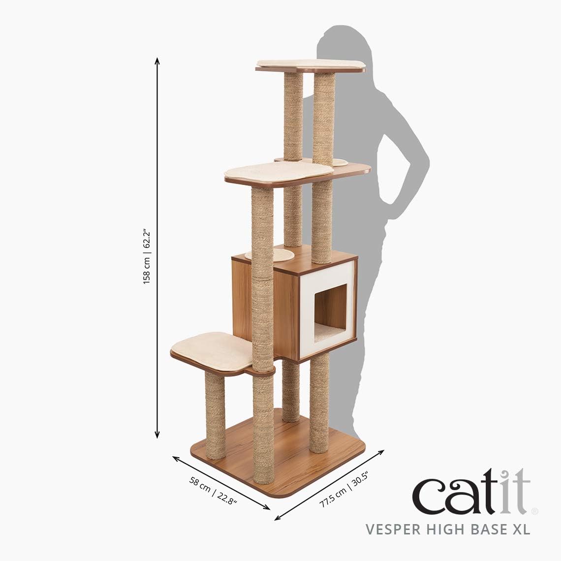 Vesper High Base Extra Large Cat Tree, Cat Furniture, 52060