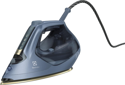 ELECTROLUX Steam Iron 2500W Max Power, Portable Clothing Iron, Ceramic Soleplate, Auto Shut Off, 1 Year Warranty, Denim Blue Metallic, E8SI1 82BM