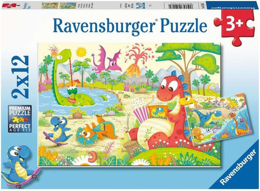 RAVENSBURGER Puzzle 05246 Ravensburger Favourite Dinos-2 x 12 Pieces Puzzle for Children from 3 Years