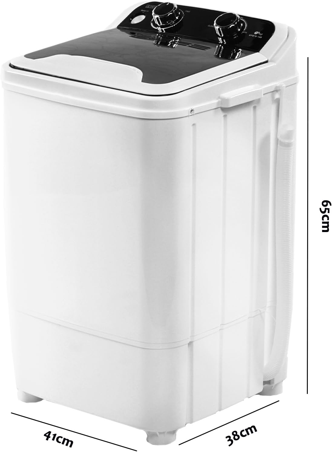 Washing Machine, 2 in 1 Portable Mini Washing Machine, Semi-automatic Washing Machine with Blue Light, 7Kg Capacity for Camping, Apartments, Dorms, College Rooms, RV’s