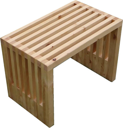 Shadow Bamboo Dining Bench, White Wood Bench, Indoor and Outdoor storage bench, Kitchen, Living room, Garden Furniture