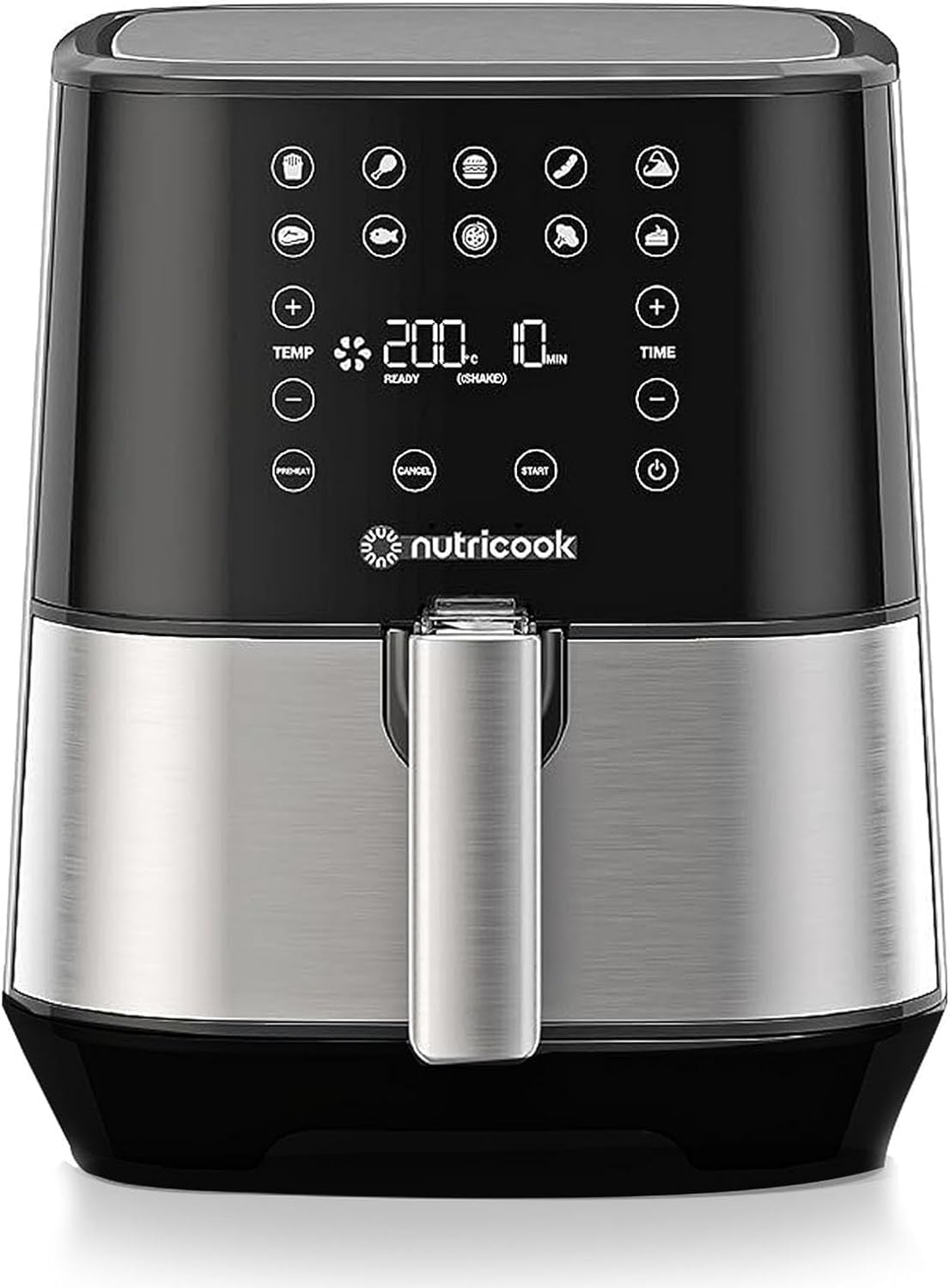 Nutricook Air Fryer Duo 2 by Caliber Brands, 8.5L Independently Controlled Dual Baskets, Air Fry, Bake, Roast, Broil, Reheat & Dehydrate, 6 Presets, AFD185, Black, 2400 Watts, 2 Year Warranty