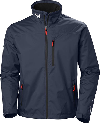 Helly-Hansen Men's Crew Midlayer Waterproof Sailing Jacket Crew Midlayer Fleece Lined Waterproof Windproof Rain Jacket