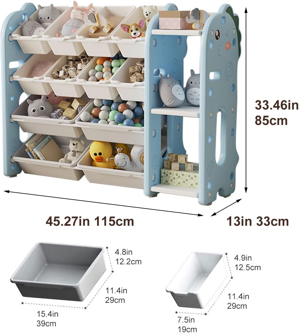 Solerconm Toy Organizers,Kids Storage Organizer for Toys, Toddler Bedroom Furniture for Toys (Style A, Cute Sheep)