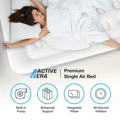 Active Era Luxury Inflatable Mattress - Elevated Air Mattress with Built-in Pump, Raised Pillow & Structured I-Beam Technology (King)