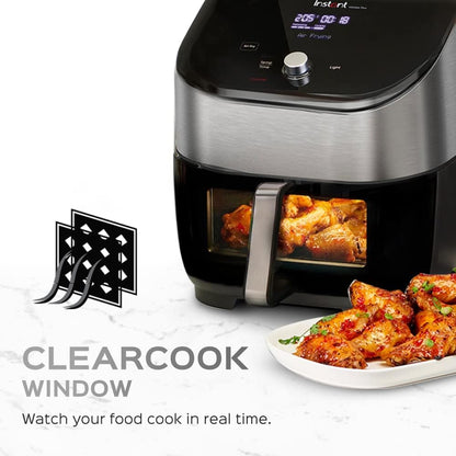 Instant Vortex 5.7L, 1700W Digital Air Fryer Single ClearCook Drawer and 6 Smart Programmes - Air Fry, Bake, Roast, Grill, Dehydrate, Reheat, 2 Years Manufacturer's Warranty