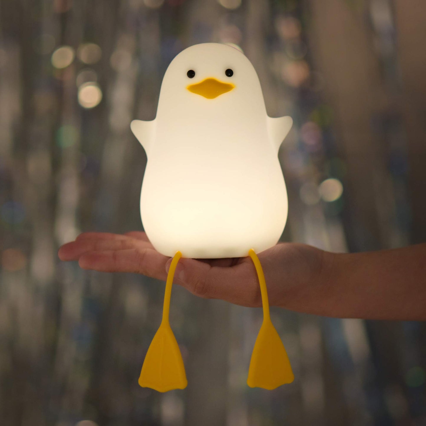 YuanDian Cute Duck Night Light, Gifts for Women Teen Girls Baby,Night Lights for Kids Bedroom Kawaii Room Decor, Cute Christmas Seagull Silicone Nightlights for Children Toddler.