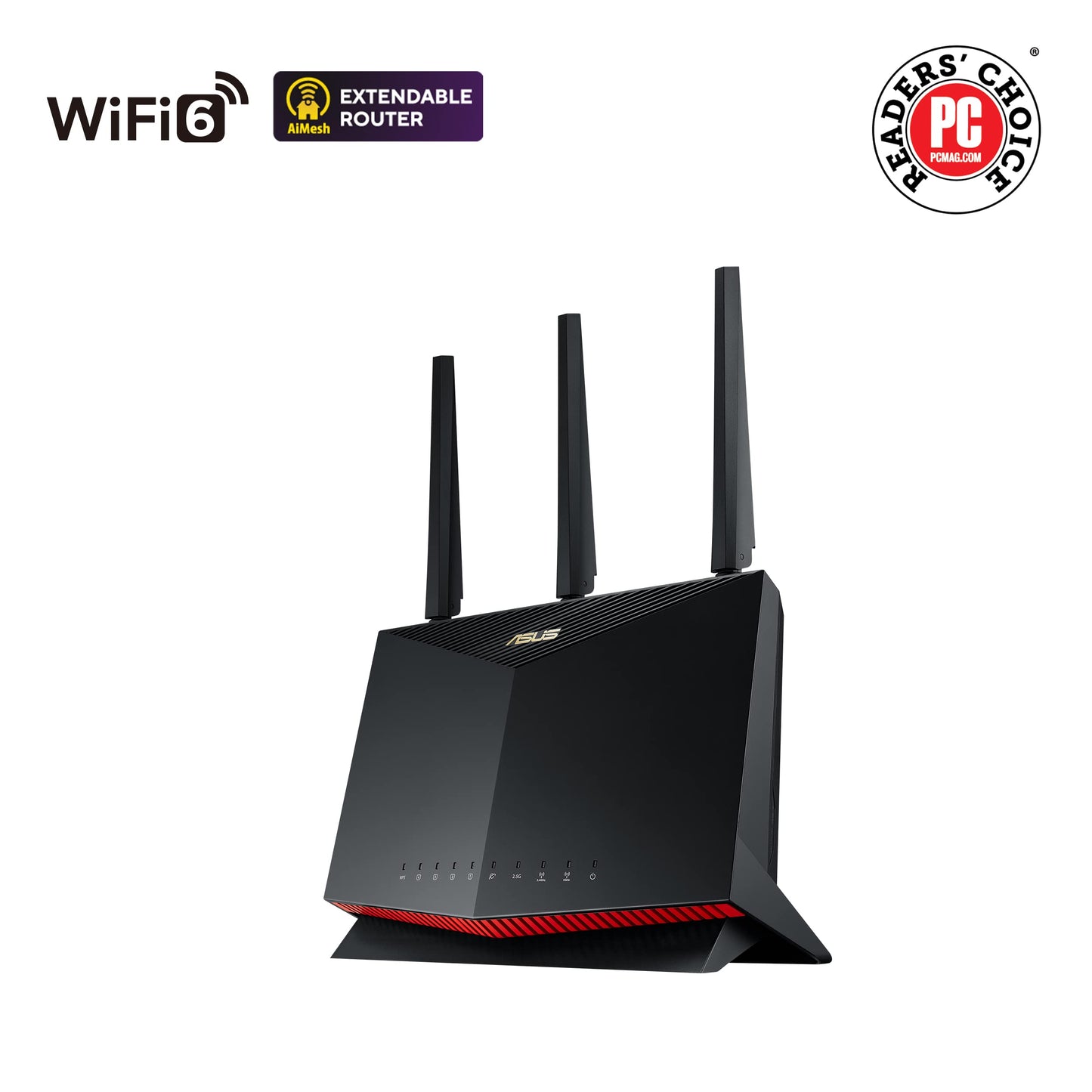 ASUS RT-AX86U (AX5700) WiFi 6 Gaming Router- Dual Band Gigabit Wireless Internet Router, NVIDIA GeForce NOW, 2.5G Port, Gaming & Streaming, AiMesh Compatible, 4G 5G Router Replacement