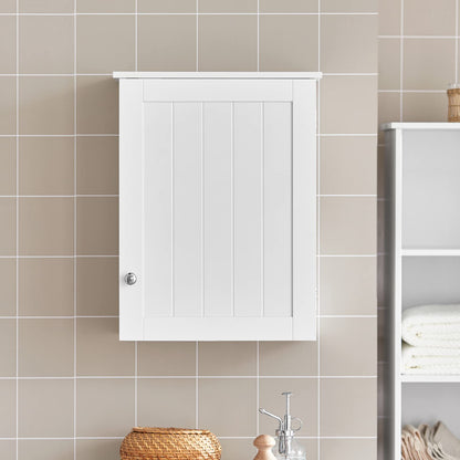 SoBuy (UAE STOCK) SoBuy BZR19-W, White Wall Mounted Single Door Bathroom Cabinet