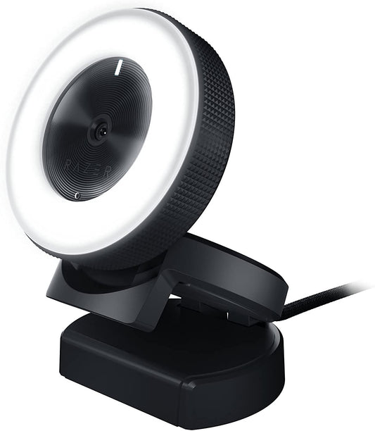 Razer Kiyo Streaming Webcam: Full HD 1080p 30 FPS / 720p 60 FPS - Ring Light w/Adjustable Brightness - Built-in Microphone - Autofocus - Works with Zoom/Teams/Skype for Conferencing and Video Calling