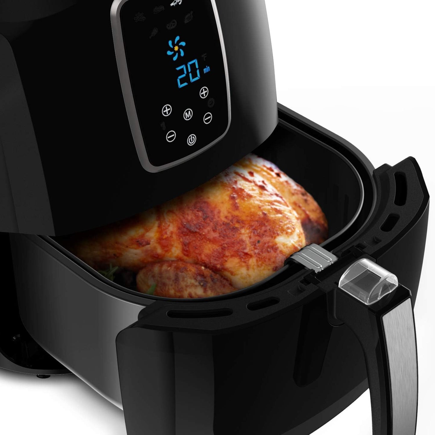 Pro Breeze Air Fryer 4.2L 1400W With Digital Display Timer And Fully Adjustable Temperature Control For Healthy Oil Free & Low Fat Cooking 4.2L Black